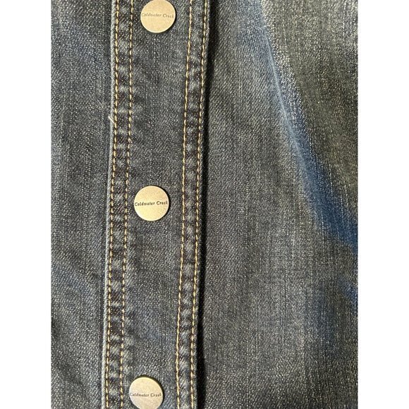 Women's Coldwater Creek‎ Denim Blue Collared Jean Jacket 3/4 Sleeves 18W - Picture 10 of 12